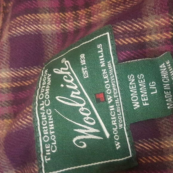 Woolrich Blackberry plaid flannel shirt - Picture 6 of 7